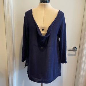 Soft Joie Open Knit Cowl Neck Pullover Size L